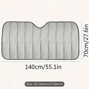 Summer Foldable Front Car Heat Insulation Sunshade 55 x 27 inches